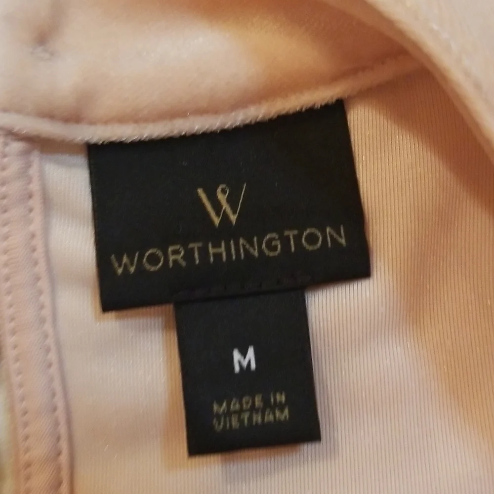 WORTHINGTON | Pink Velvety Sleeveless Dress